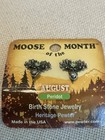 Vintage Pewter Peridot Moose Necklace & Earrings Set — photo 4