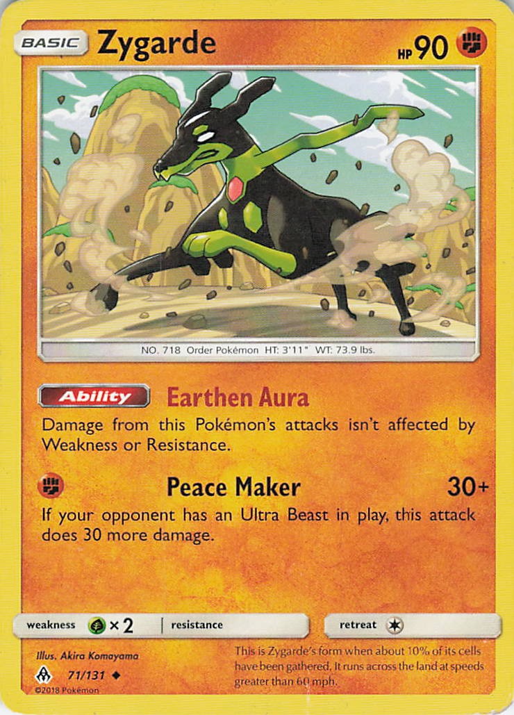 Zygarde 71/131 Uncommon Forbidden Light Pokemon Heavily Played