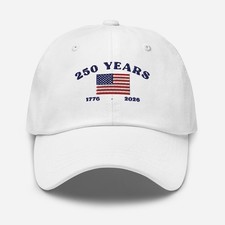 USA 250th Anniversary Embroidered Cap 1776  2026 Patriotic Hat