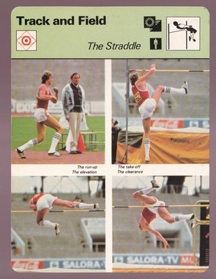 THE STRADDLE Vladimir Yaschenko High Jump Track 1979 UK SPORTSCASTER CARD #81-13