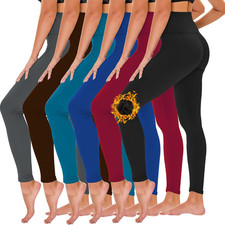 Fleece Lined Leggings Womens High Waist Tummy Control Winter Warm