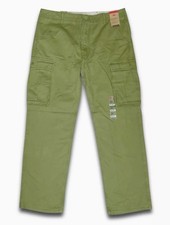 Levi  s Ace Cargo Pants Men  s 33x34 Army Olive Green NEW 100 Cotton