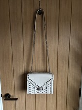 Michael Kors Leather Handbag/Shoulder Bag White With Silver Stud Detail.