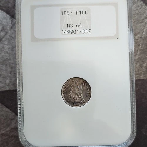 NGC MS64 1857 Seated Liberty Half Dime