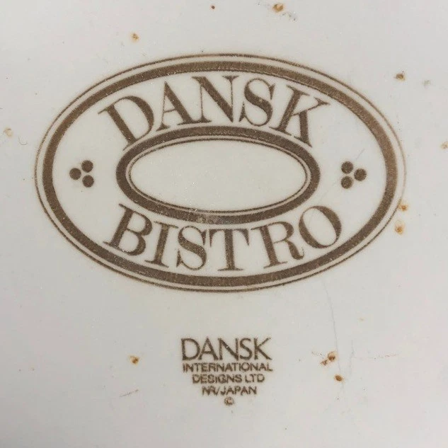 Juego de 8 platos de almuerzo Dansk Bistro 8,5" banda azul y puntos hechos en Japón Foto 2 de 4