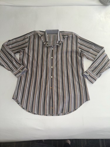 Thomas Dean Men's XL Long Sleeve Striped Shirt Thomas Dean
