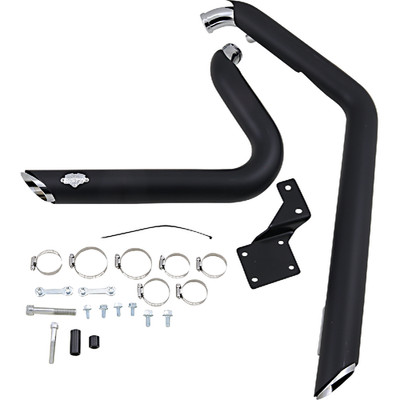 Vance & Hines Shortshots Exhaust 47221 2-Into-2 Black Slash-Cut Full System