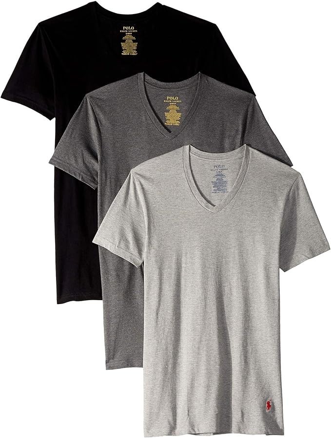Polo Ralph Lauren Mens Classic Fit Cotton V Neck Undershirt 3 Pack Sz Small 8690₽