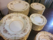 Noritake 4706 Wrocklage - VTG Mid Century 10" Dinner Plates Set Of 4