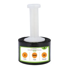 3" x 1000' 18 Rolls Pallet Wrap Stretch Film Shrink Hand Wrap 1000' Black Roll