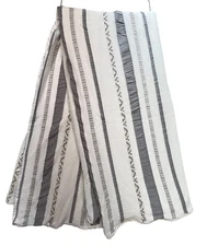 Bedsure Stripe White GentleSoft Cotton Boho Waffle Weave Duvet Cover Zipper