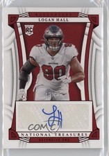 2022 Panini National Treasures Jersey Number Red 78/90 Logan Hall #112 Auto 12tf