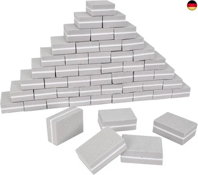 ZIMOER 50 Stück Buffer für Nägel Schleifblöcke für Nägel Mini Grau Nagelpufferblock Sch