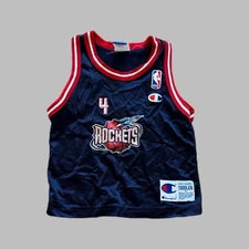 Vintage Houston Rockets Champion Jersey Toddler 4T Boys Charles Barkley 90s NBA