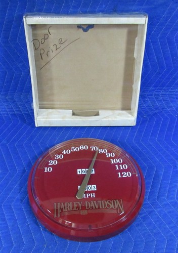 NOS 1987 HARLEY DAVIDSON DEALER SOFTAIL EVO SPEEDOMETER WALL THERMOMETER SIGN
