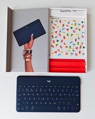 Logitech Keys-To-Go Bluetooth Tastatur für Android iPhone iPad UK Layout Blau