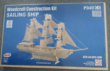 QUAY SAILING SHIP WOODCRAFT CONSTRUCTION KIT P049 BRAND NEW & SEALED 3D MODEL