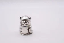 Vintage Sterling Silver Novelty Cat Thimble Hallmarked Sheffield 1998