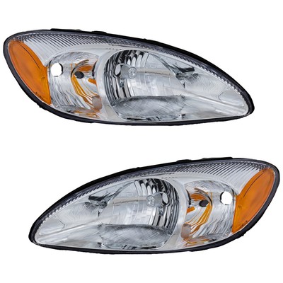 Driver and Passenger Side Headlights For Ford Taurus 2000-2007 Halogen