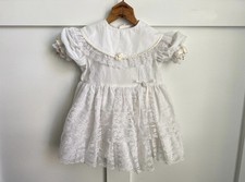 Vintage Martha s Miniatures White Lace Twirl Party Dress Size 3T NICE FREE SHIP