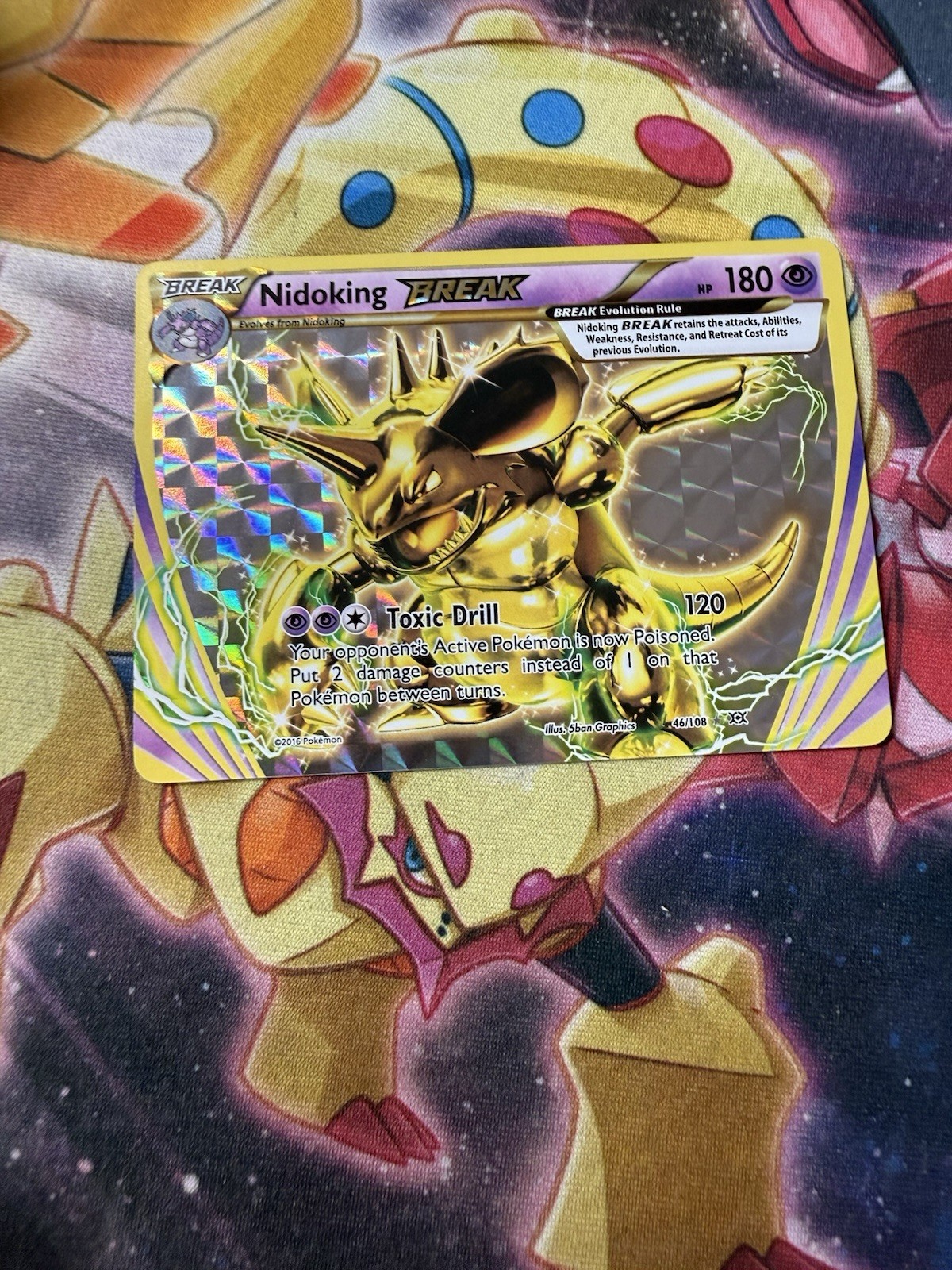pokemon card nidoking break Nidoking BREAK 46/108 Ultra Rare Pokemon Card Evolutions NM Gold Full Art!