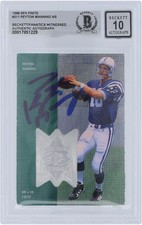 Peyton Manning Colts Signed 1998 Upper Deck New School #311 BAS 10 Rookie Card. rookie card picture