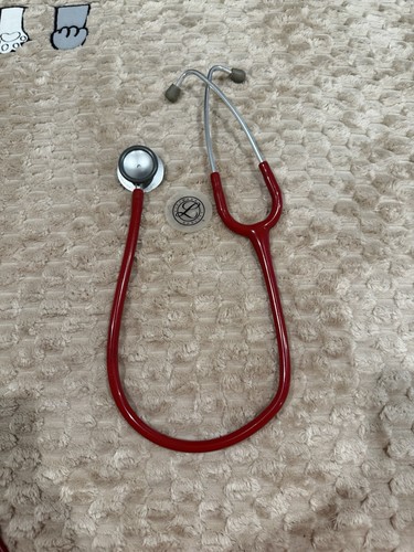 3M Littmann Lightweight Stethoscope Red NEEDS REPAIR - SEE PICS