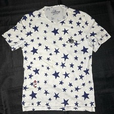 Vivienne Westwood Blue Star AOP Chest Logo White T-Shirt - Size M - Romania READ