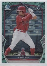 2023 Bowman Chrome Prospects Aqua Lunar Crater Refractor /125 Jorge Ruiz oh8