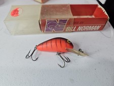 Vintage Bill Norman Deep Big Scooper Orange Crawdad 2 1/8" Diving Crankbait Lure