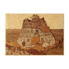 Wood Collage Craft Kit Pieter Bruegel "The Tower of Babel" KFH-005