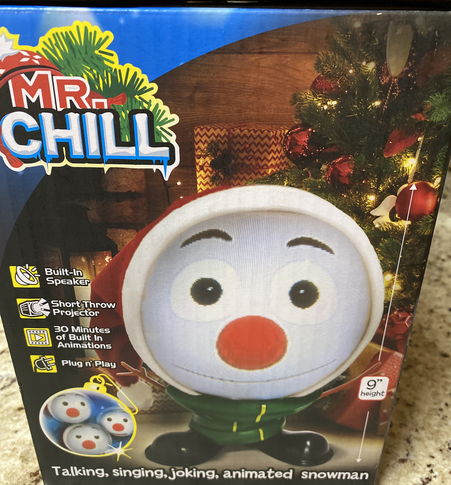 Animat3d Mr. Chill Singing and Talking Snowman Christmas Jokes Carols ...