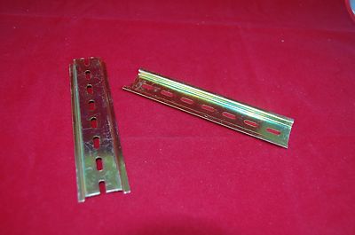 2PCS Din Rail Slotted Steel 0.8mm thickness 150mm Length 35mm width 1.38''x5.91''