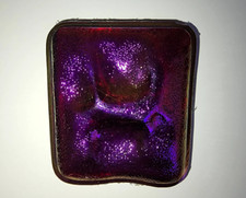 Iridescent Turtleback No Rim Jewels- German Made- Trans Dark Red- 60mm x 55mm