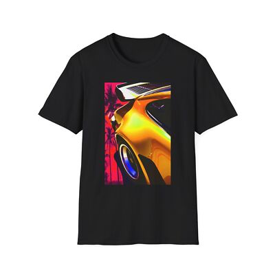 Porsche T-Shirt Carrera 911 RS 3.0 Turbo Flat 6 Yellow Tee P-Car Fans