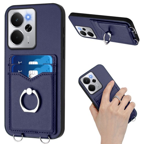 For Realme 14 5G, Luxury Hybrid Leather Wallet Ring Holder KickStand Cover Case - 第 17/21 張圖片