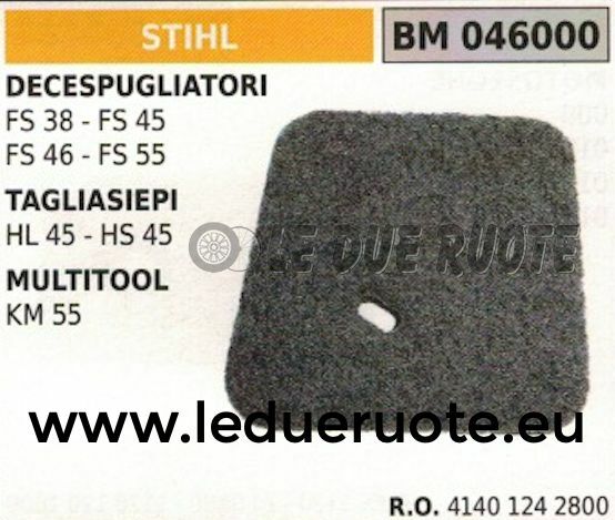 41401242800 STIHL HL45 HS45 HEDGE TRIMMER AIR FILTER