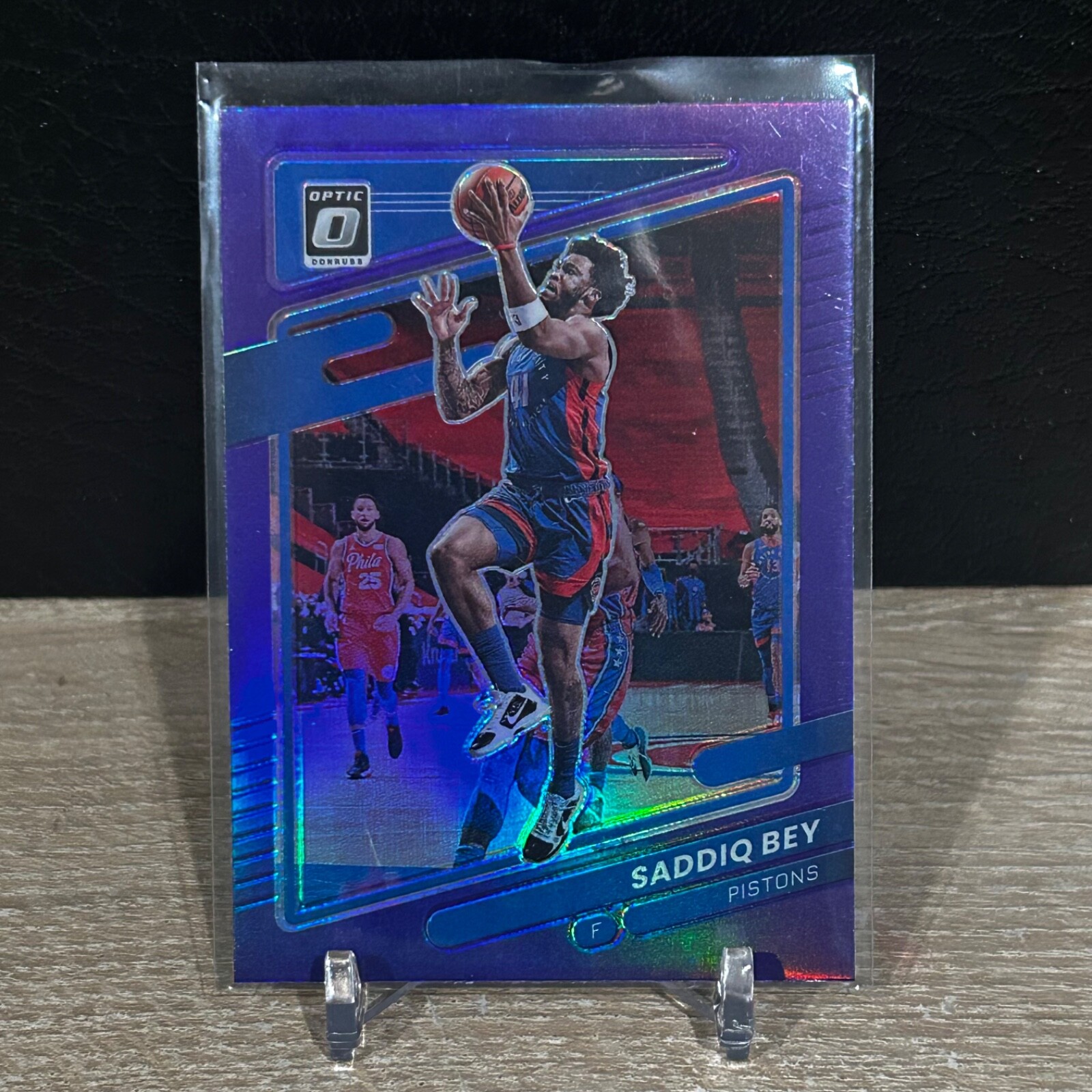 2021-22 Panini Donruss Optic - Purple Prizm #126 Saddiq Bey Pistons Hawks