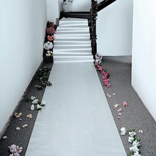 50 ft SILVER Glittered AISLE RUNNER Wedding Ceremony Party Events Decorations