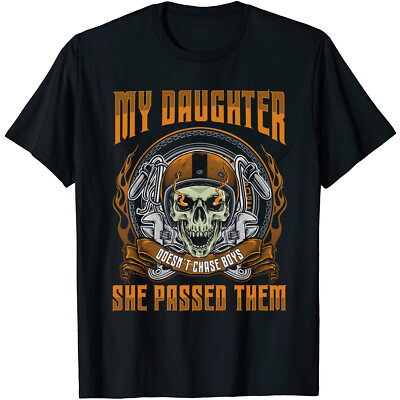 My Daughter Doesn't Chase Boys Funny Tshirt Gift For Dad Mom Men Women
