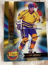 Jorgen Jonsson Autographed 1994 Signature Rookie Hockey Card #4051