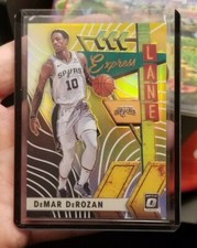2019-20 Panini Optic #/10 DEMAR DEROZAN GOLD Express Lane Holo Prizm Spurs SP!!!
