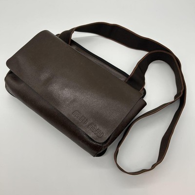 Archive miu miu Miu Miu Leather Shoulder Bag Brown | eBay