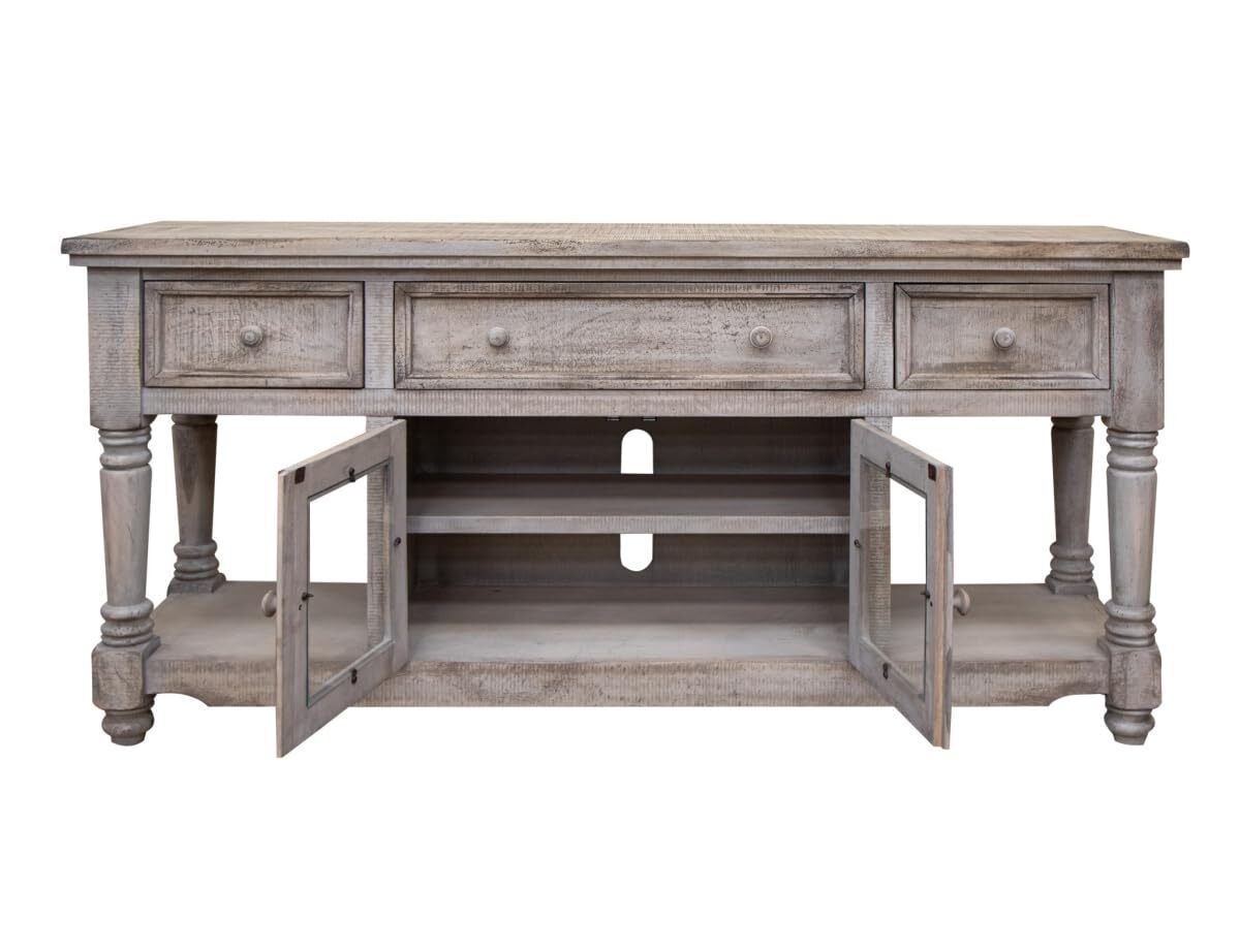 Открытый стеллаж из цельного дерева с песком пустыни 70 Потертая подставка для телевизора 243090₽