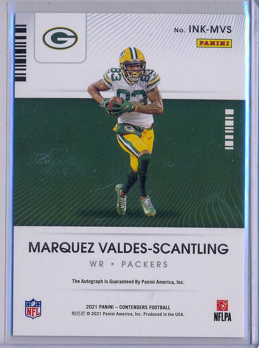 MAQUEZ VALDES-SCANTLING - 2021 Contenders Ink SP AUTO /199