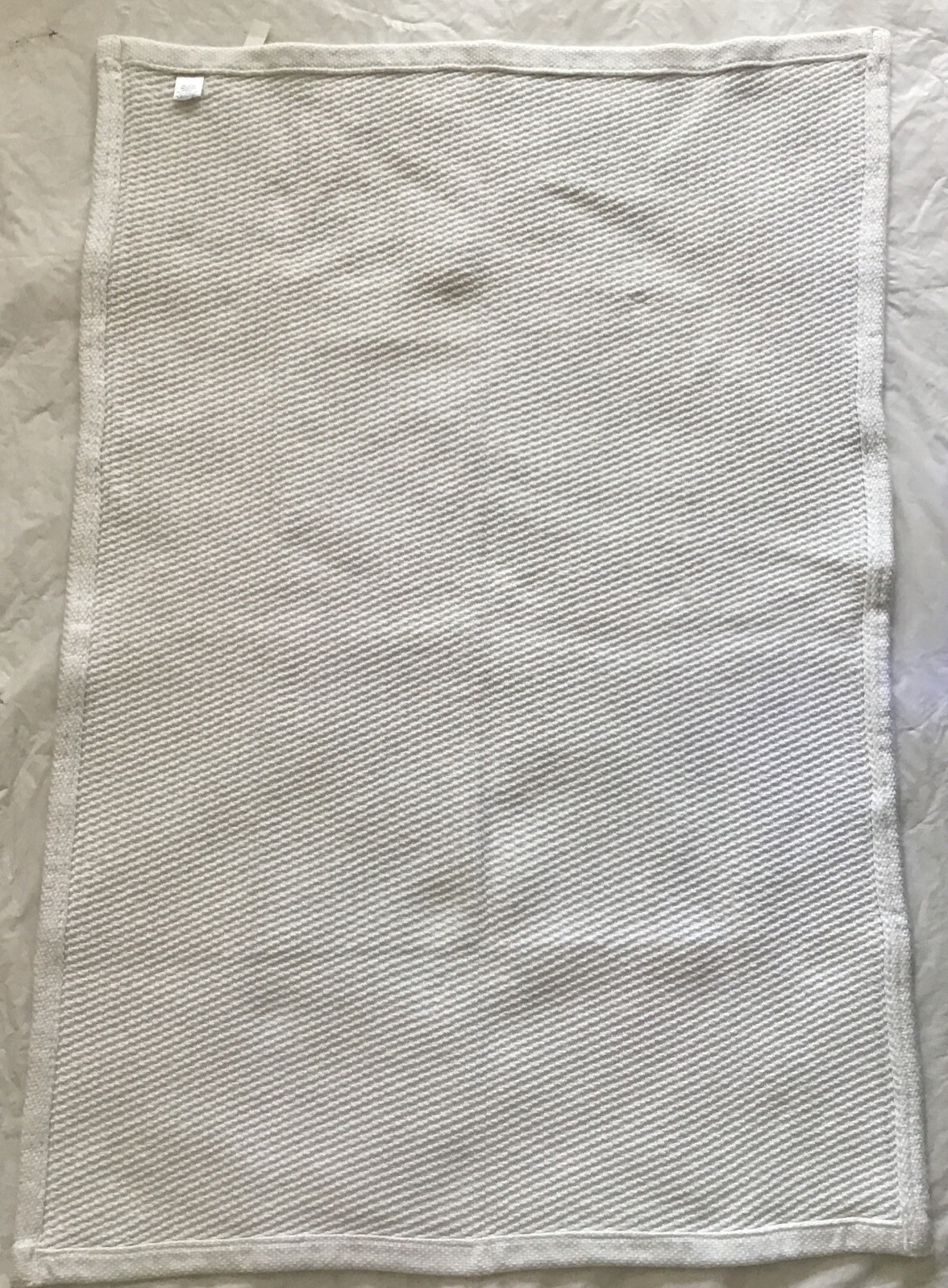 Brahms Mount Baby Blanket White Weave Cotton USA NWT eBay