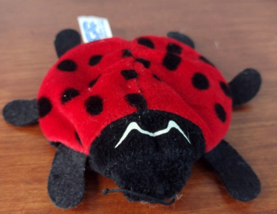GAF (Great American Fun Corp) Red Lady Bug Plush Bean Bag Stuffed Animal Toy VTG