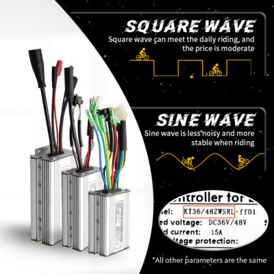 KT Contrôleur 36/48V 25A 500-750W Pour Vélo électrique - Avec/sans Capteurs Hall