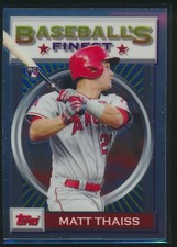 2020 Topps Baseball's Finest Flashbacks #31 Matt Thaiss Rookie RC Angels