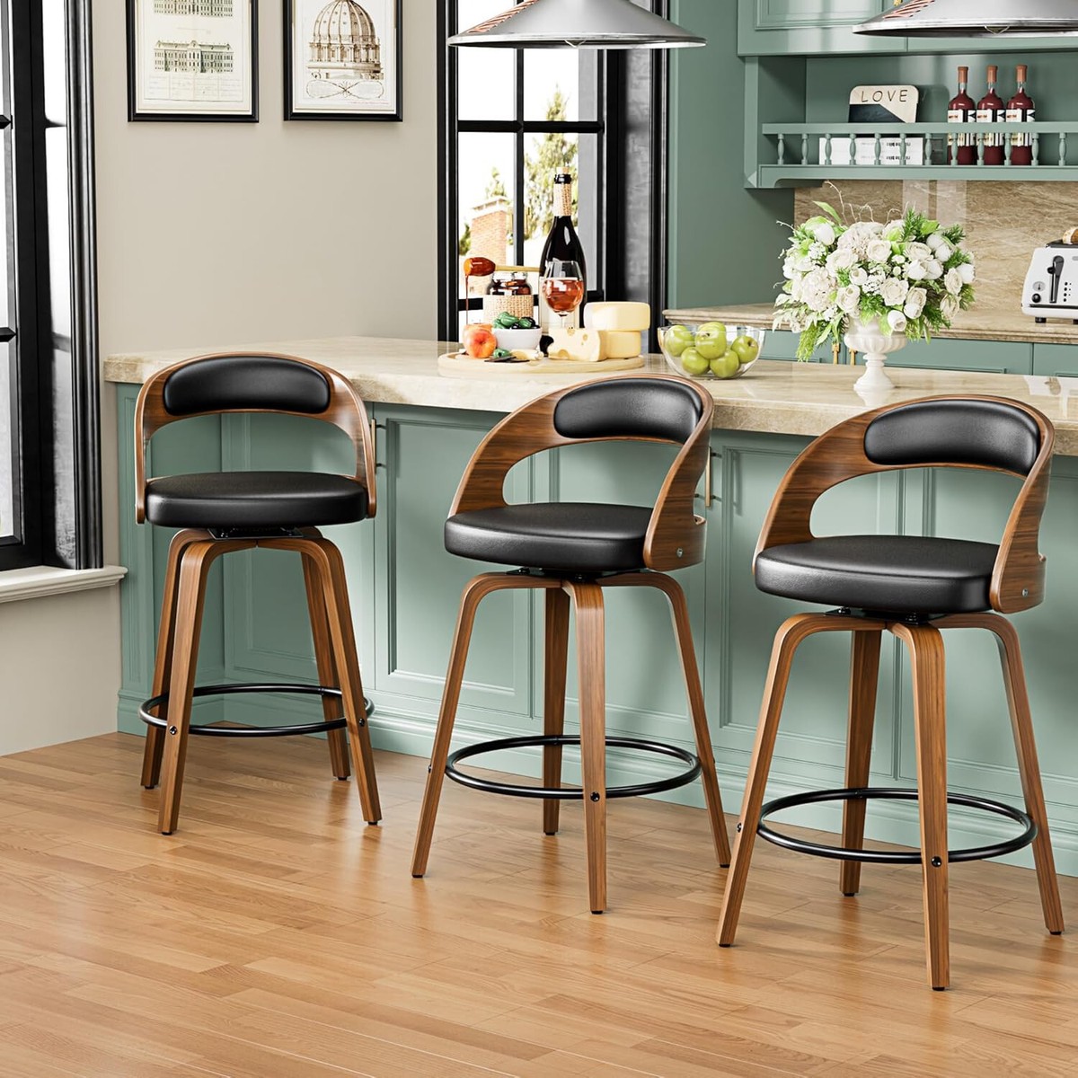 Bar Stools Set of 3, 26